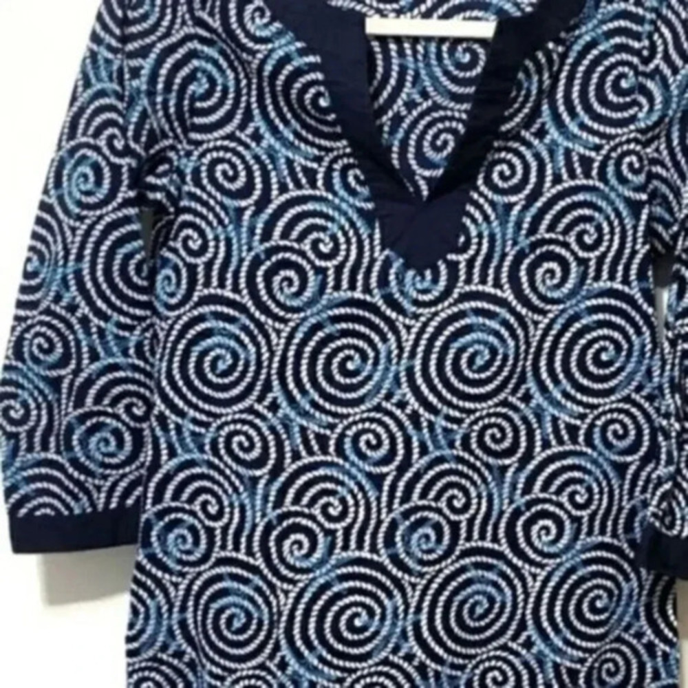 Vineyard Vines Tunic Top Women's Blue Cotton Long Sleeve XS - Picture 5 of 7